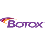 Logo of Botox featuring the brand name in bold purple letters with a stylized swoosh in purple, red, and orange above.